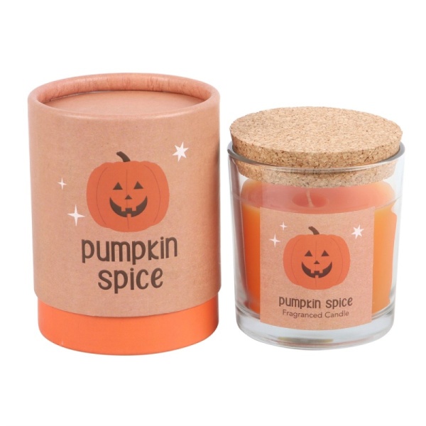 Pumpkin Spice Halloween Candle In Glass Jar Spirit of Equinox